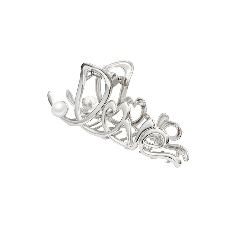 Wholesale Cold Style Silver Back Head High-grade All-match Pearl Shark Clip Jewelry